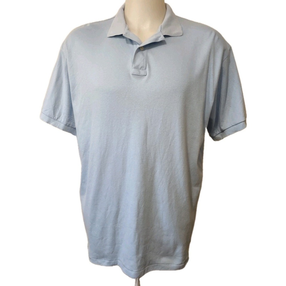 Silver Unicorn‎ Polo Men's Size 3XL Cotton Knit Shirt Blue Collared Short Sleeve
